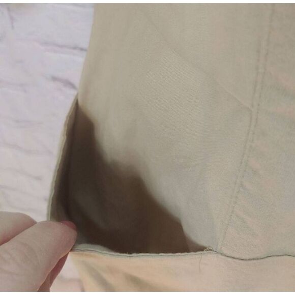 Eleven West VINTAGE Women's Size 9 Petite Beige Short Sleeve Zip Up Dress - Picture 4 of 7